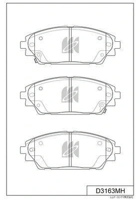 Brake Pad Set, disc brake (D3163MH)