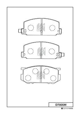 Brake Pad Set, disc brake (D7005M)