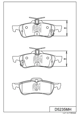 Brake Pad Set, disc brake (D5235MH)