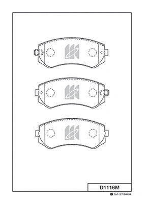 Brake Pad Set, disc brake (D1116M)