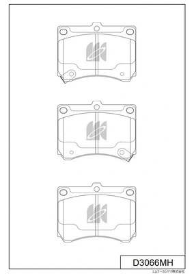 Brake Pad Set, disc brake (D3066MH)