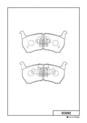Brake Pad Set, disc brake (D3092)