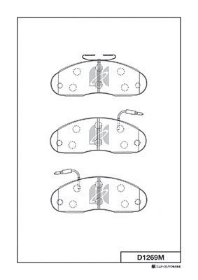 Brake Pad Set, disc brake (D1269M)