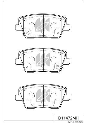 Brake Pad Set, disc brake (D11472MH)