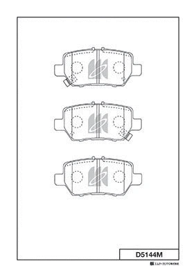 Brake Pad Set, disc brake (D5144M)