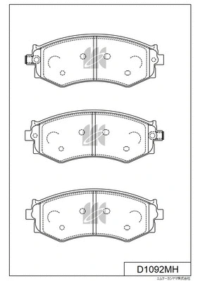 Brake Pad Set, disc brake (D1092MH)