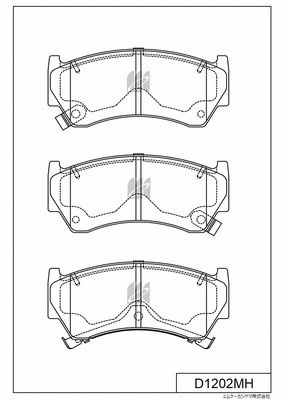 Brake Pad Set, disc brake (D1202MH)