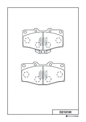 Brake Pad Set, disc brake (D2181M)