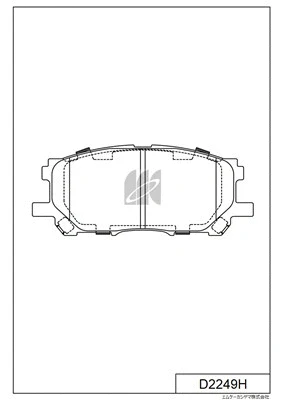 Brake Pad Set, disc brake (D2249H)