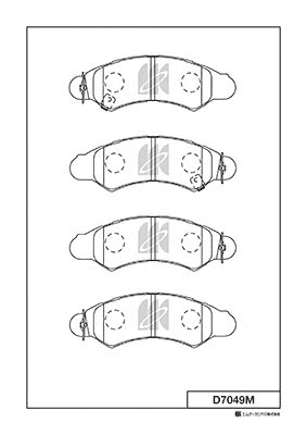 Brake Pad Set, disc brake (D7049M)