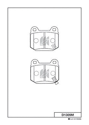 Brake Pad Set, disc brake (D1309M)