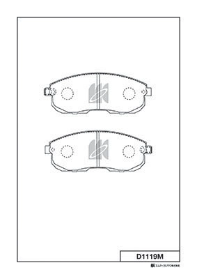 Brake Pad Set, disc brake (D1119M)