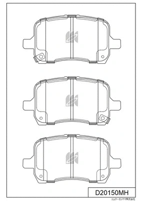 Brake Pad Set, disc brake (D20150MH)