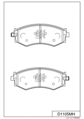 Brake Pad Set, disc brake (D1105MH)