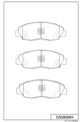 Brake Pad Set, disc brake (D5080MH)