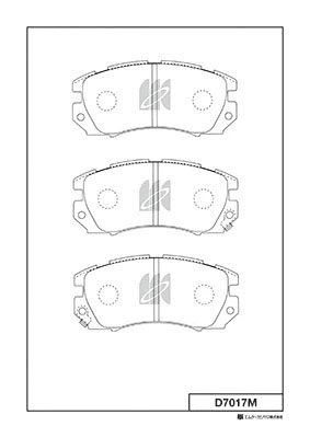Brake Pad Set, disc brake (D7017M)