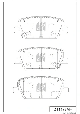 Brake Pad Set, disc brake (D11478MH)