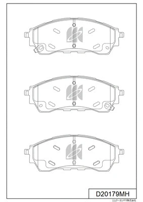 Brake Pad Set, disc brake (D20179MH)