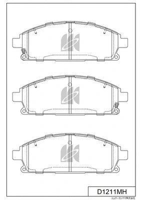 Brake Pad Set, disc brake (D1211MH)