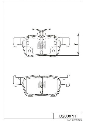 Brake Pad Set, disc brake (D20087H)