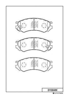 Brake Pad Set, disc brake (D1084M)
