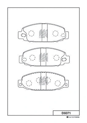 Brake Pad Set, disc brake (D6071)