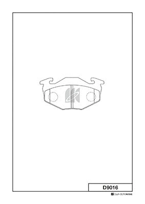 Brake Pad Set, disc brake (D9016)