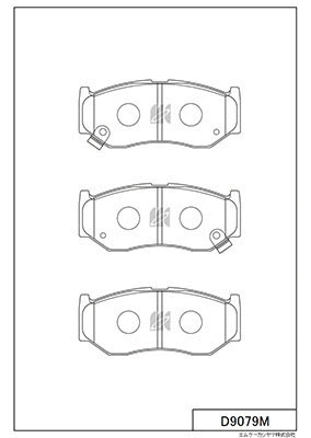 Brake Pad Set, disc brake (D9079M)