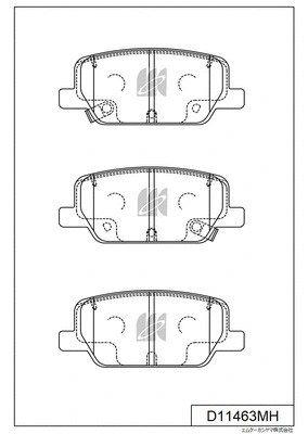Brake Pad Set, disc brake (D11463MH)
