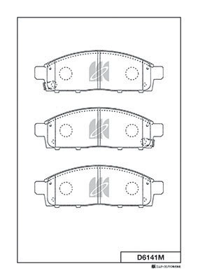 Brake Pad Set, disc brake (D6141M)