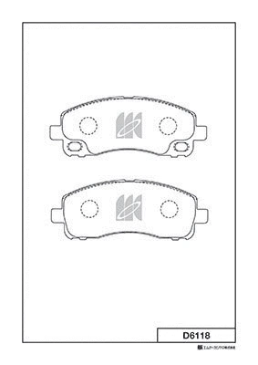 Brake Pad Set, disc brake (D6118)
