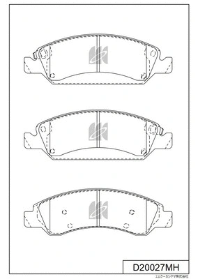 Brake Pad Set, disc brake (D20027MH)