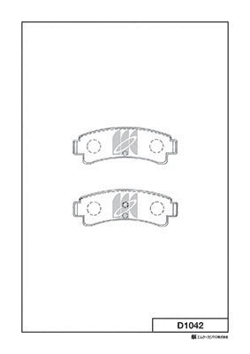 Brake Pad Set, disc brake (D1042)