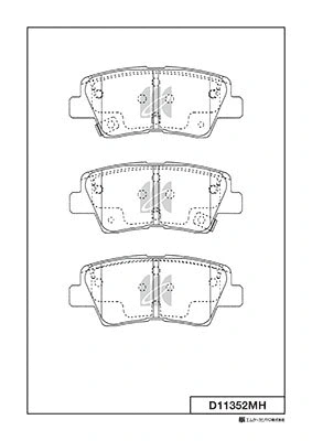 Brake Pad Set, disc brake (D11352MH)