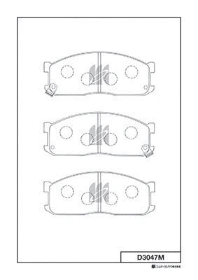 Brake Pad Set, disc brake (D3047M)
