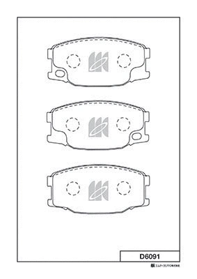 Brake Pad Set, disc brake (D6091)