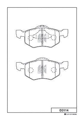 Brake Pad Set, disc brake (D3114)
