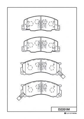 Brake Pad Set, disc brake (D2201M)