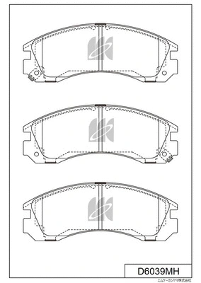 Brake Pad Set, disc brake (D6039MH)