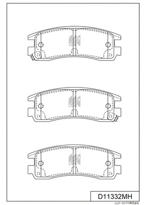 Brake Pad Set, disc brake (D11332MH)