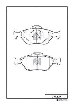 Brake Pad Set, disc brake (D3120H)