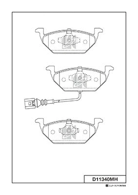 Brake Pad Set, disc brake (D11340MH)