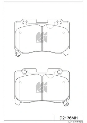 Brake Pad Set, disc brake (D2136MH)