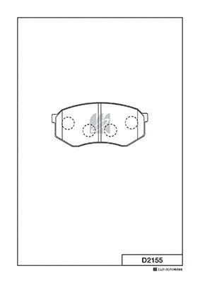 Brake Pad Set, disc brake (D2155)