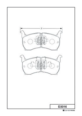 Brake Pad Set, disc brake (D3016)