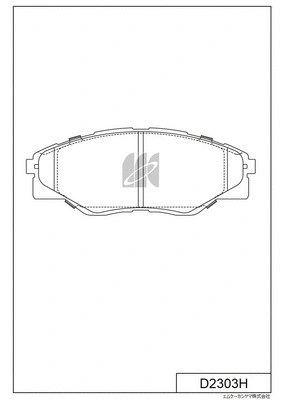 Brake Pad Set, disc brake (D2303H)