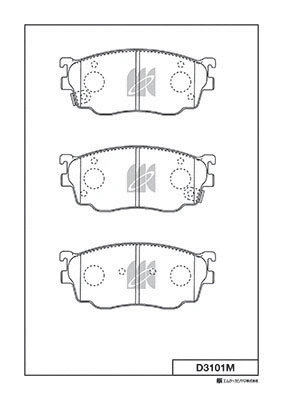 Brake Pad Set, disc brake (D3101M)
