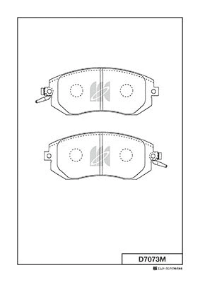 Brake Pad Set, disc brake (D7073M)
