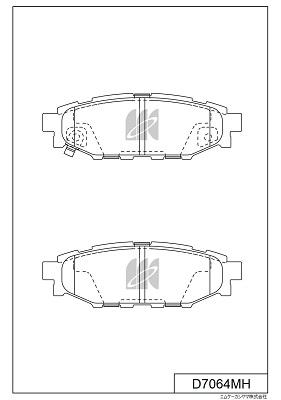 Brake Pad Set, disc brake (D7064MH)