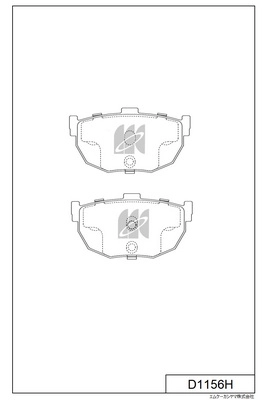 Brake Pad Set, disc brake (D1156H)